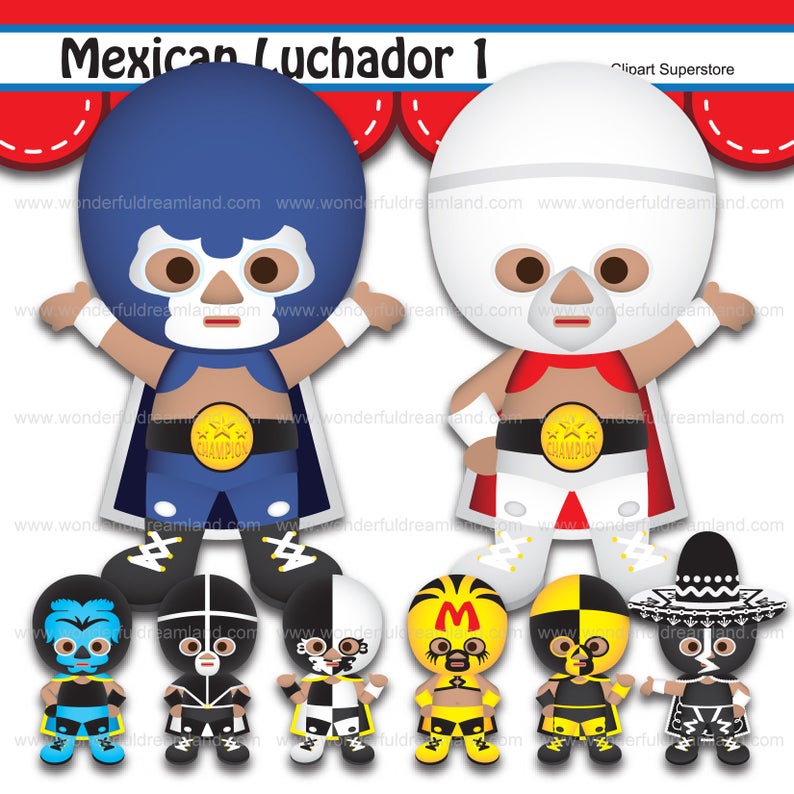 794x794 Mexican Luchador Png Vector Instant Download Printable Etsy