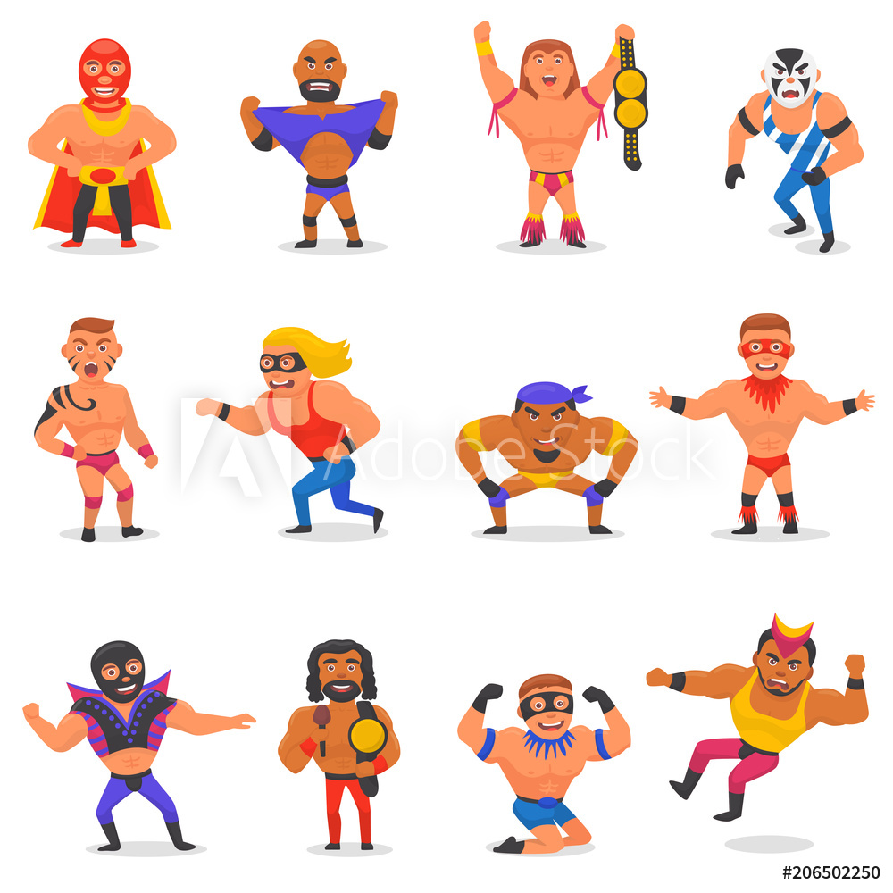 1000x1000 Photo Art Print Wrestler Vector Masked Man Character And Masking