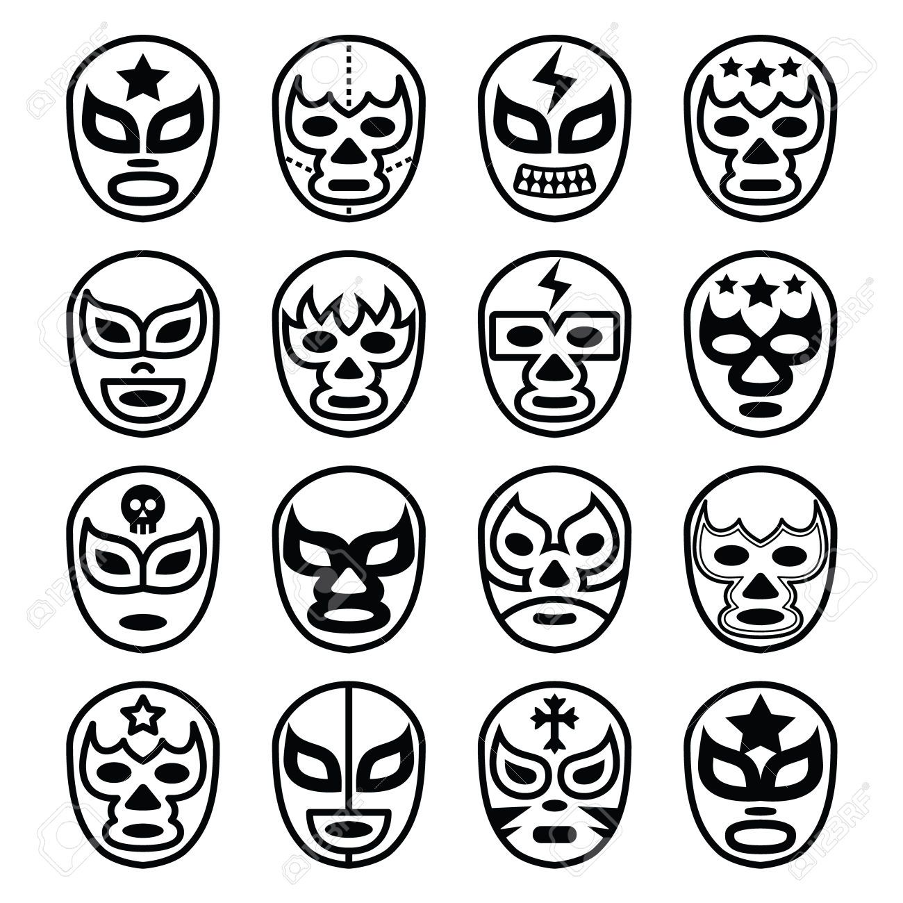 1300x1300 Mateo Loco Luchador Mask, Wrestling