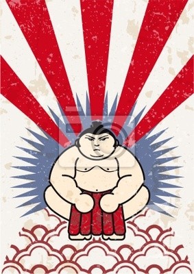 283x400 Etiqueta De Luchador De Sumo Vector Pinturas Para La Pared