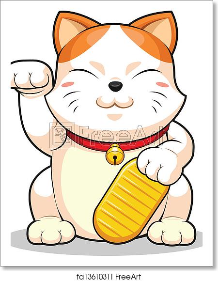 Free Art Print Of Lucky Cat 450x580 Free Art Print Of Lucky Cat