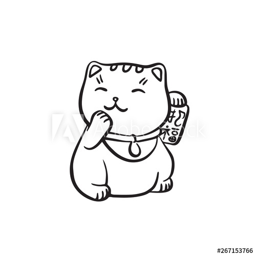 Lucky Cat Vector at Vectorified.com | Collection of Lucky Cat Vector ...