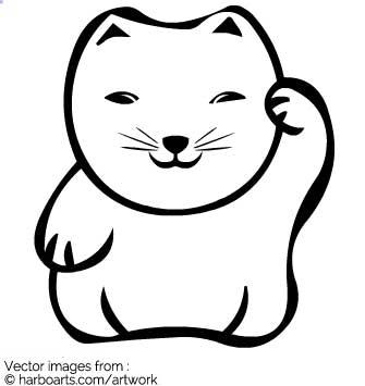 Lucky Cat Vector at Vectorified.com | Collection of Lucky Cat Vector ...
