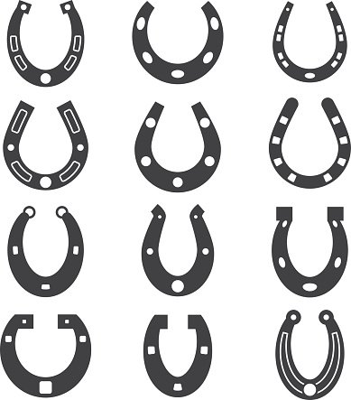 389x443 Horseshoe Vector Icons, Lucky Symbols Set Premium Clipart
