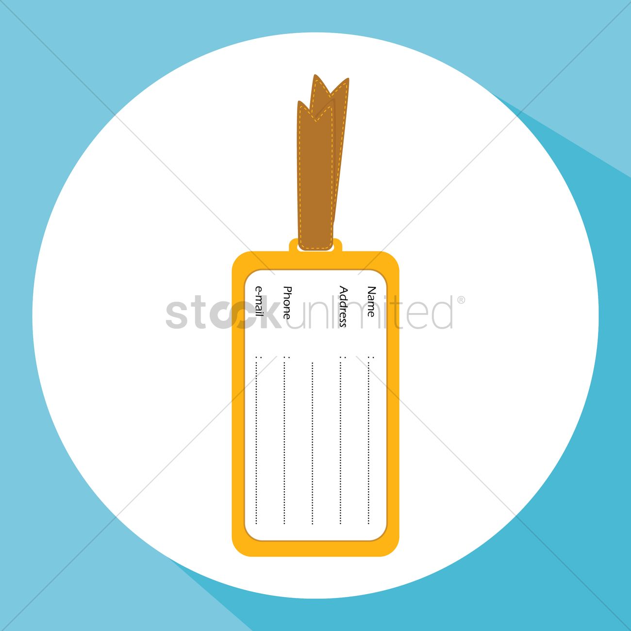 1300x1300 Luggage Tag Vector Image