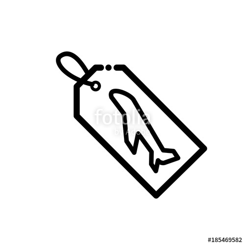 500x500 Luggage Tag Vector Icon Stock Image And Royalty Free Vector