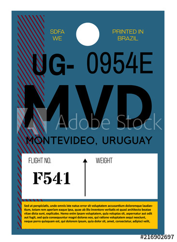 366x500 Montevideo Airport Luggage Tag