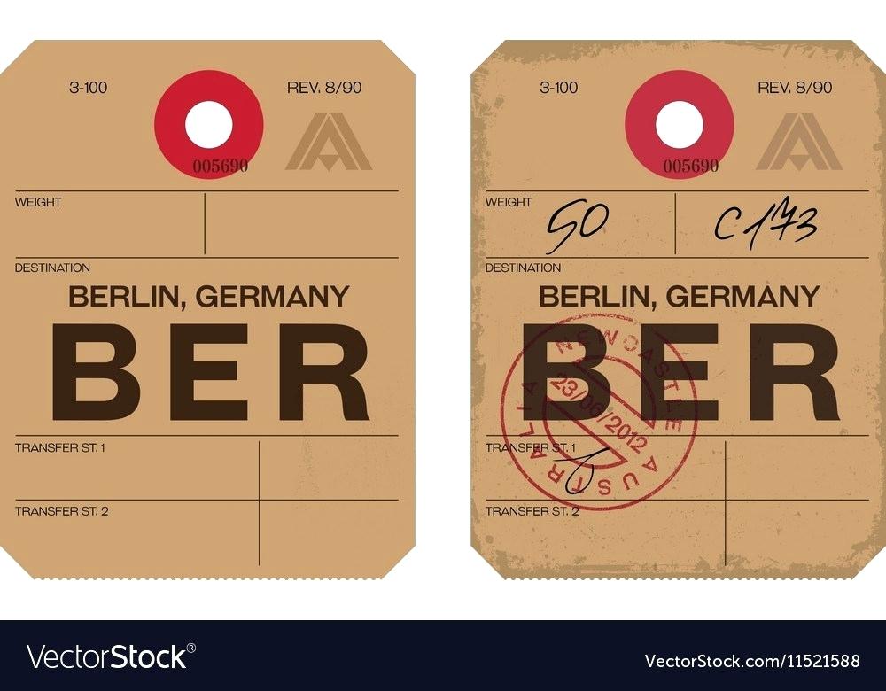 1000x780 Vintage Luggage Tag Vector Image Tags Wedding Place Cards Smg