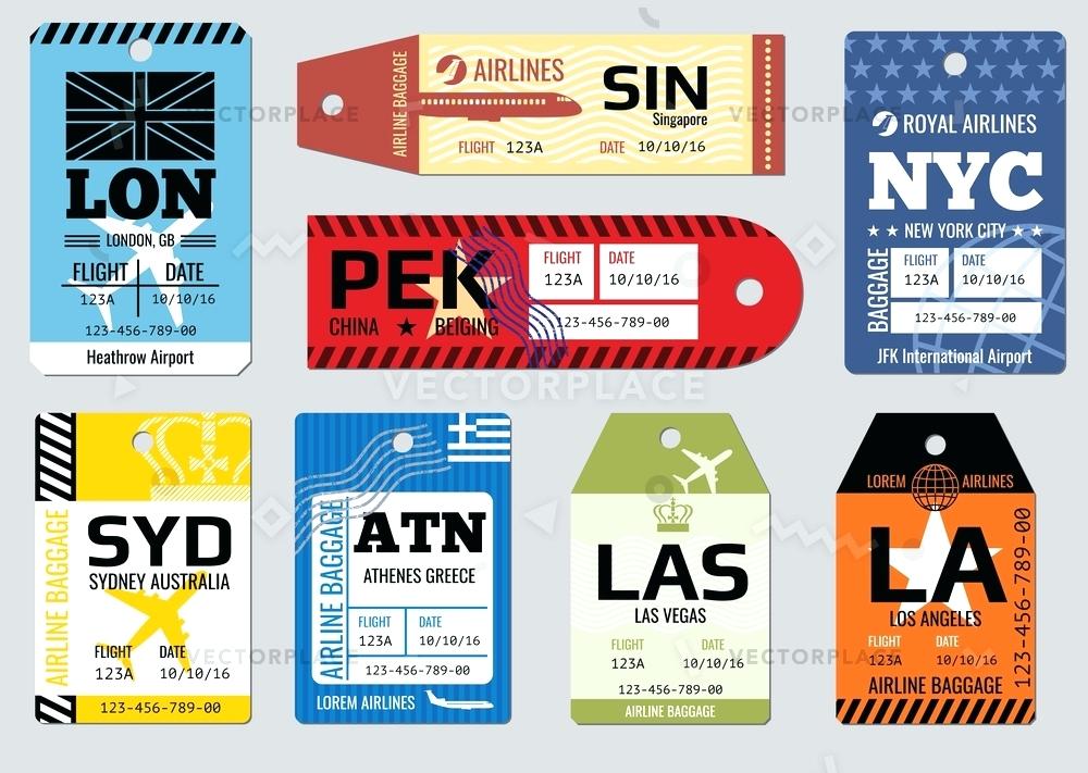 1000x711 Vintage Luggage Tags Travel Labels Vector Set Badge For Baggage