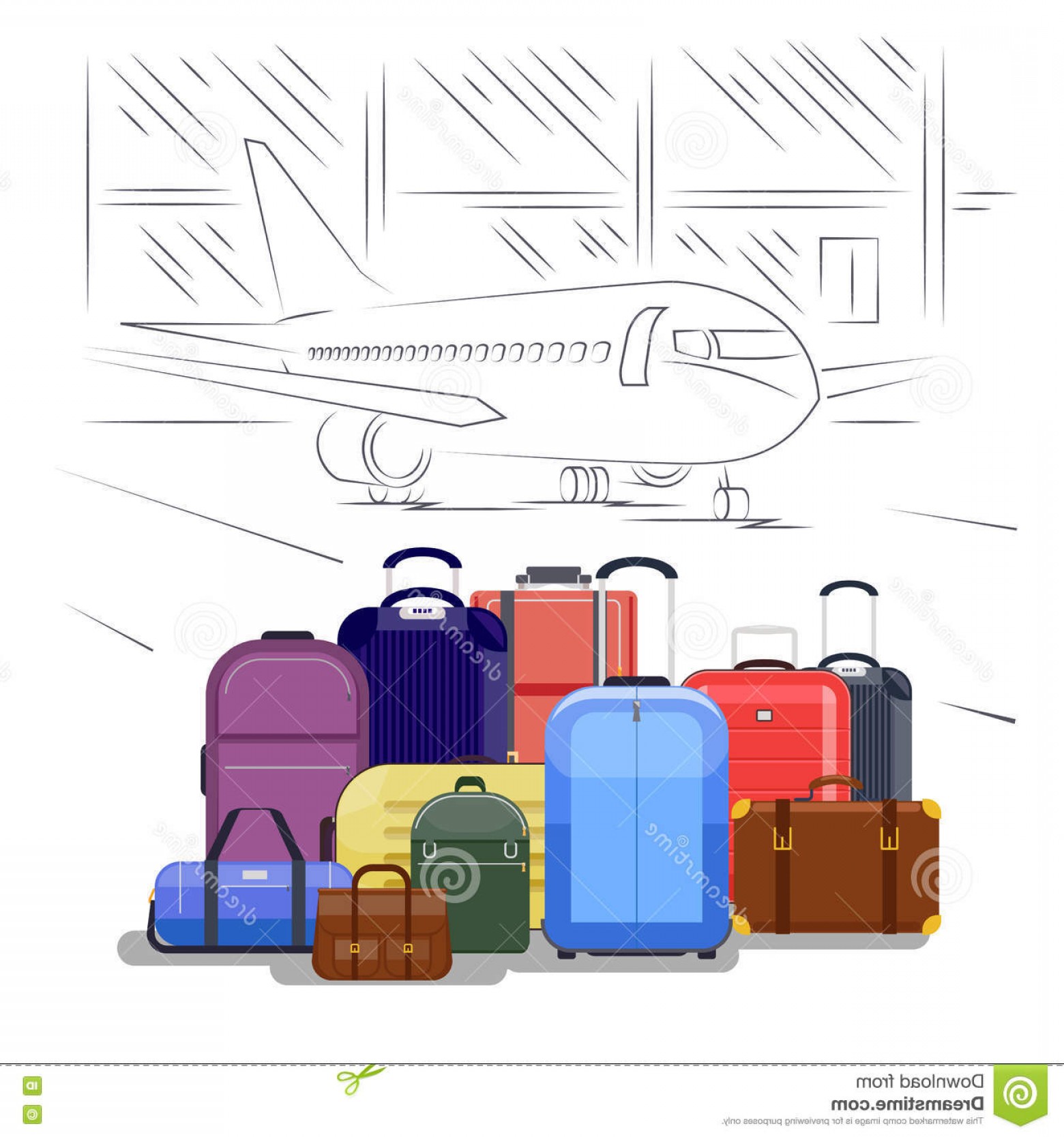 Airport Luggage Vector Iniikim 1560x1668 Airport Luggage Vector Iniikim