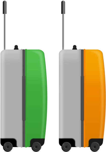 420x600 Luggage Vector Travel Bag Illustration Suitcase Free Vector