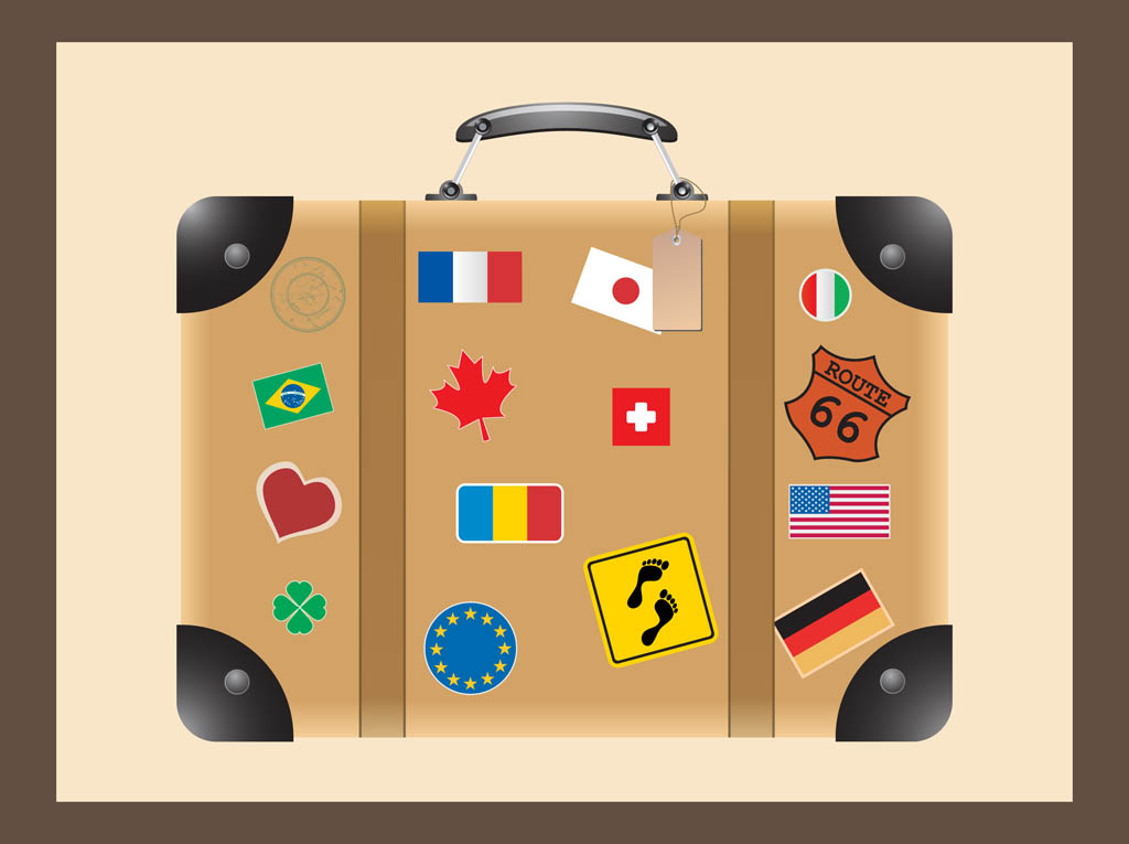 1024x765 Travel Suitcase Vector Vector Art Graphics