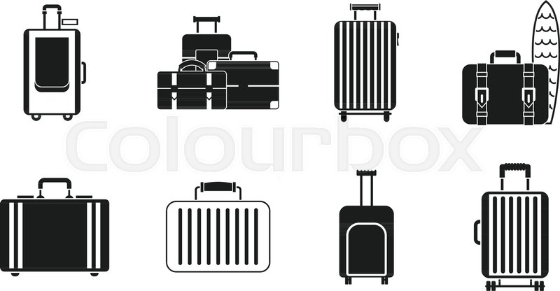 Travel Bag Icon Set Simple Set Of Stock Vector Colourbox 800x416 Travel Bag Icon Set Simple Set Of Stock Vector Colourbox