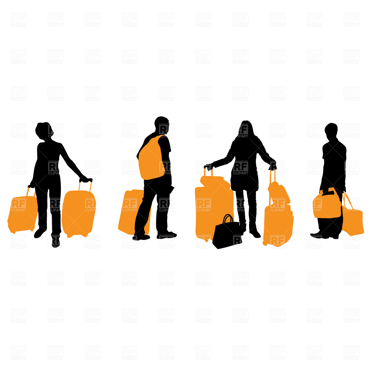 Traveling People With Suitcases And Bags Vector Image Of People 1200x1200 Traveling People With Suitcases And Bags Vector Image Of People