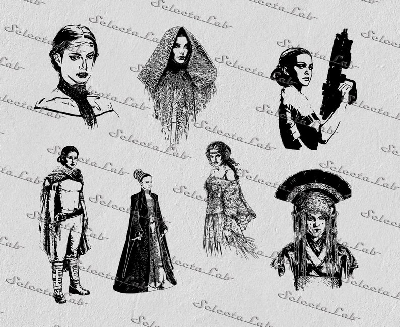 794x649 Digital Png Padme Luke Skywalker Amidala Star Wars Etsy
