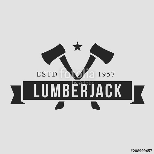500x500 Lumberjack Logo Set Union Of Lumberjack, Woodcutter, Woodsman