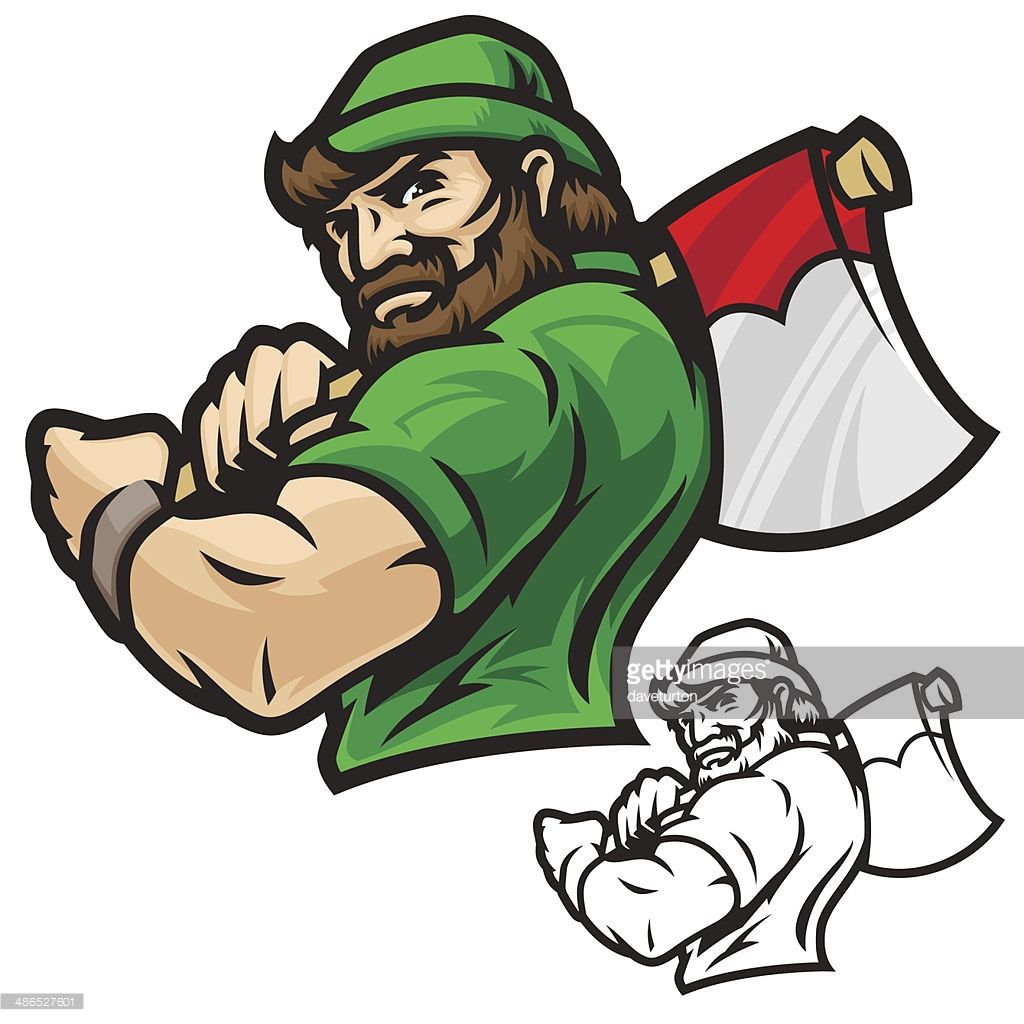 1024x1024 This Is An Illustration Of A Lumberjack Showing Strength While