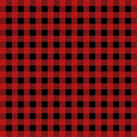 450x450 Lumberjack Plaid Pattern In Red And Black Seamless Vector Pattern