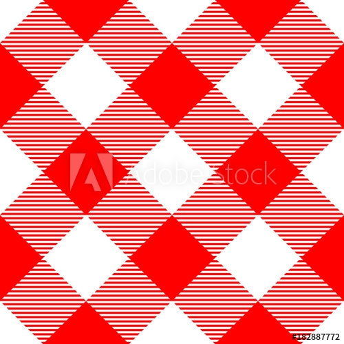 500x500 Lumberjack Plaid Pattern In Red And White Seamless Vector Pattern