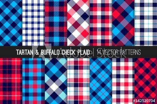 500x334 Red And White Buffalo Check Fabric Lumberjack Plaid Patterns Black