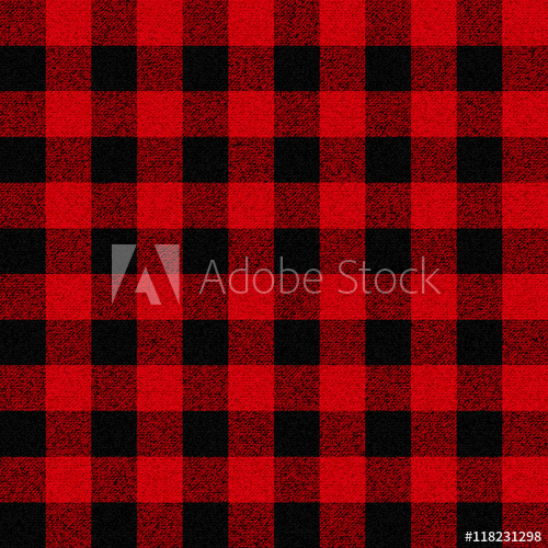 500x500 Classic Lumberjack Plaid Vector Seamless Pattern Wall Mural
