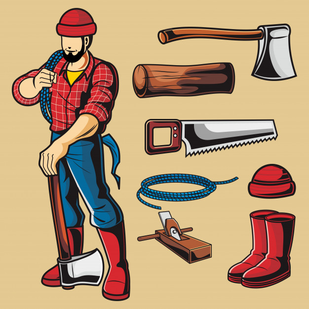 Lumberjack Vector Pack Vector Premium Download 626x626 Lumberjack Vector Pack Vector Premium Download