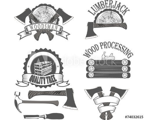 Emblem Lumberjack Vector 500x414 Emblem Lumberjack Vector