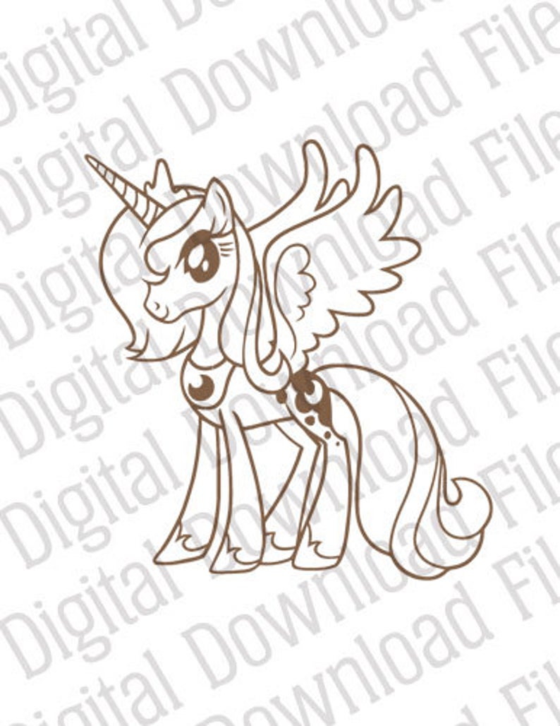 794x1028 Vector Graphic My Little Pony Princess Luna Vector Etsy