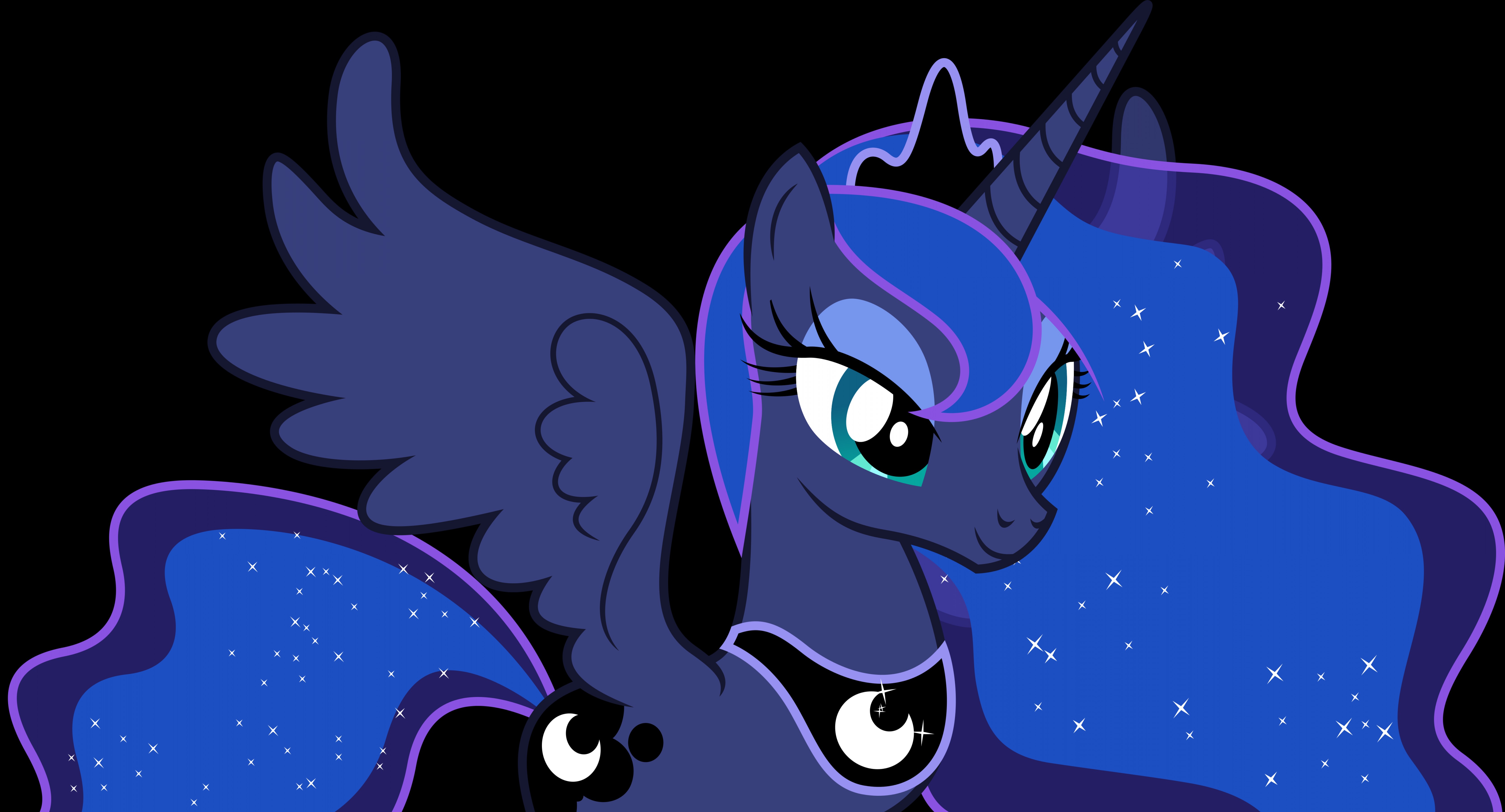 6668x3600 Vector Princess Luna Cqrecords