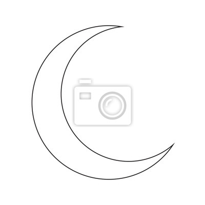 400x400 Crescent Luna Silueta Vector Icono De Pinturas