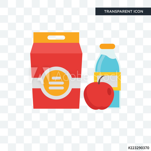 500x500 Lunch Box Vector Icon Isolated On Transparent Background, Lunch