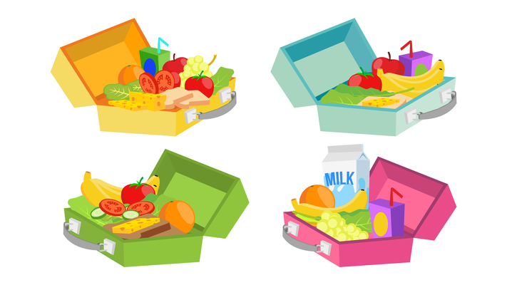 711x400 Page Lunch Box On Curated Vector Illustrations, Stock Royalty