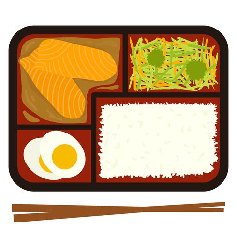 490x490 Bento Box Vector Illustration