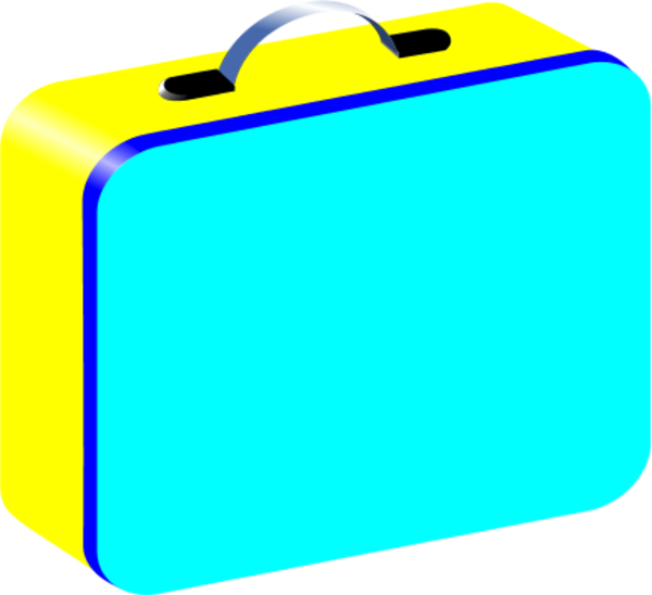 600x548 Blue Yellow Red Lunchbox Vector Clip Art