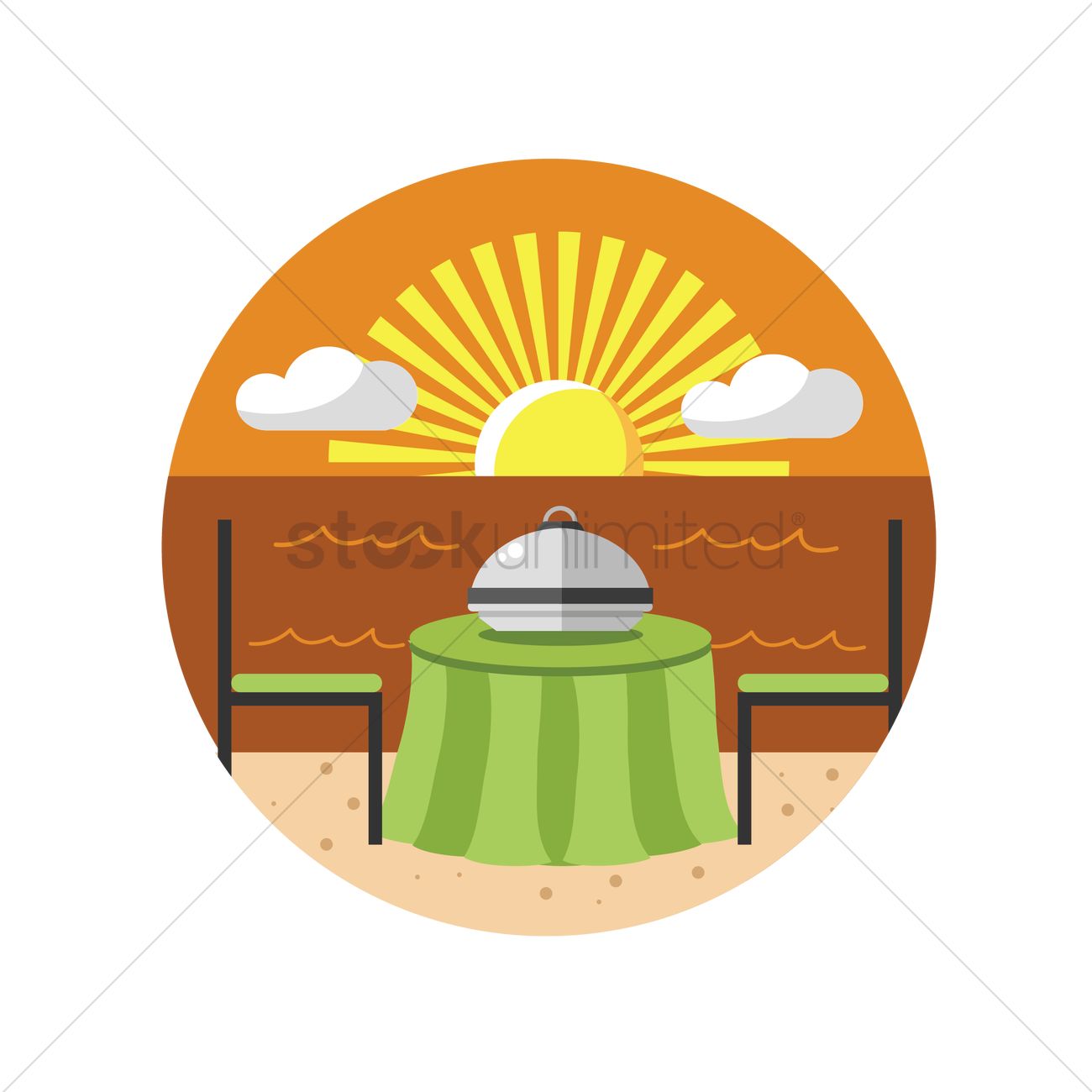 1300x1300 Lunch Vector Image