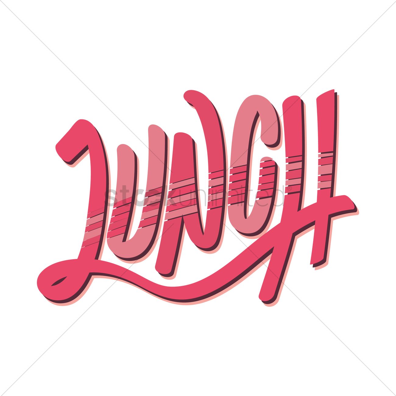 1300x1300 Text With The Word Lunch Vector Image