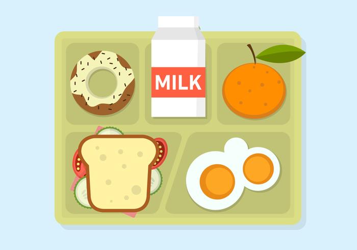 700x490 Vector Illustration Of School Lunch