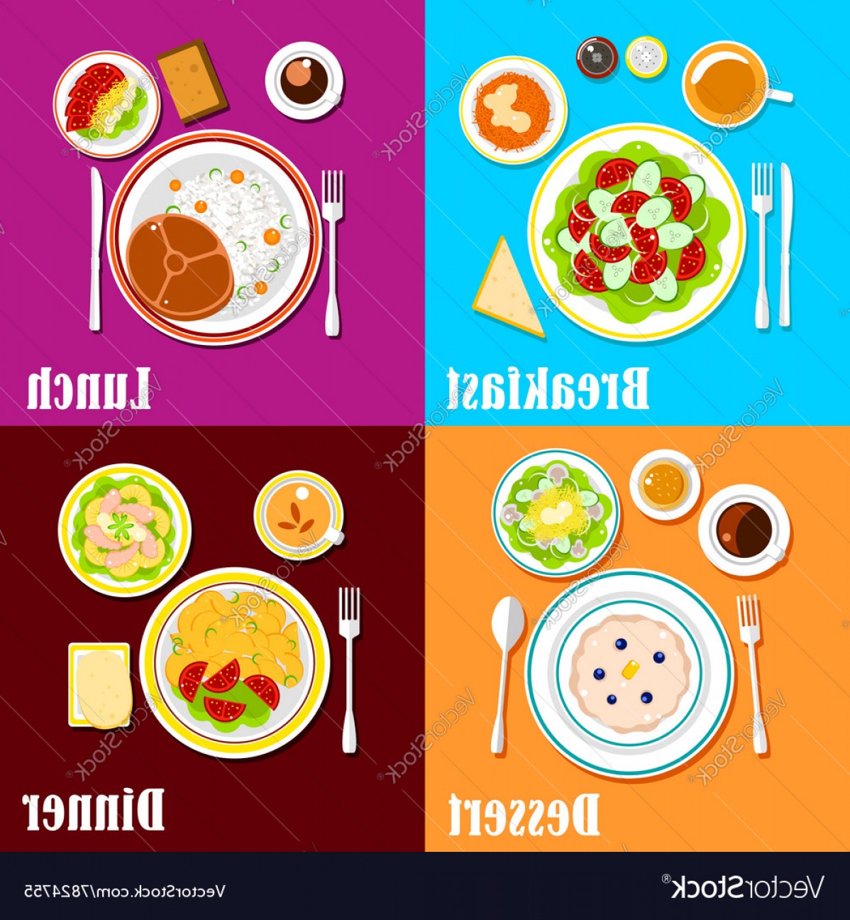 1198x1296 European Breakfast Dinner And Lunch Vector Sarahgardan