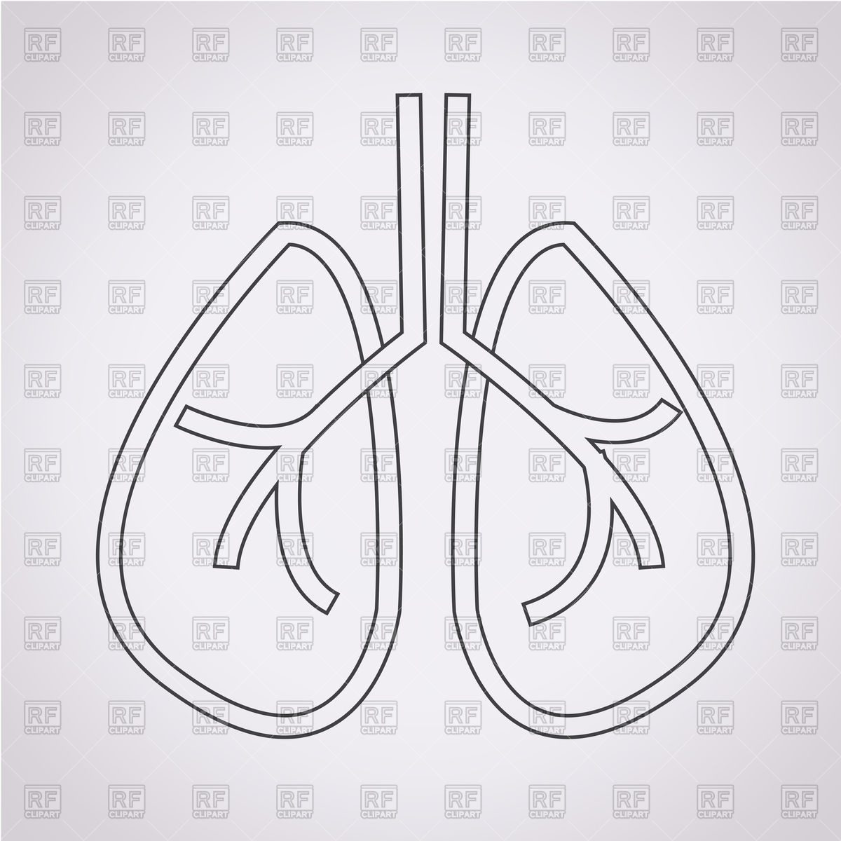 1200x1200 Lungs Outline On Grey Background Vector Image Of Healthcare