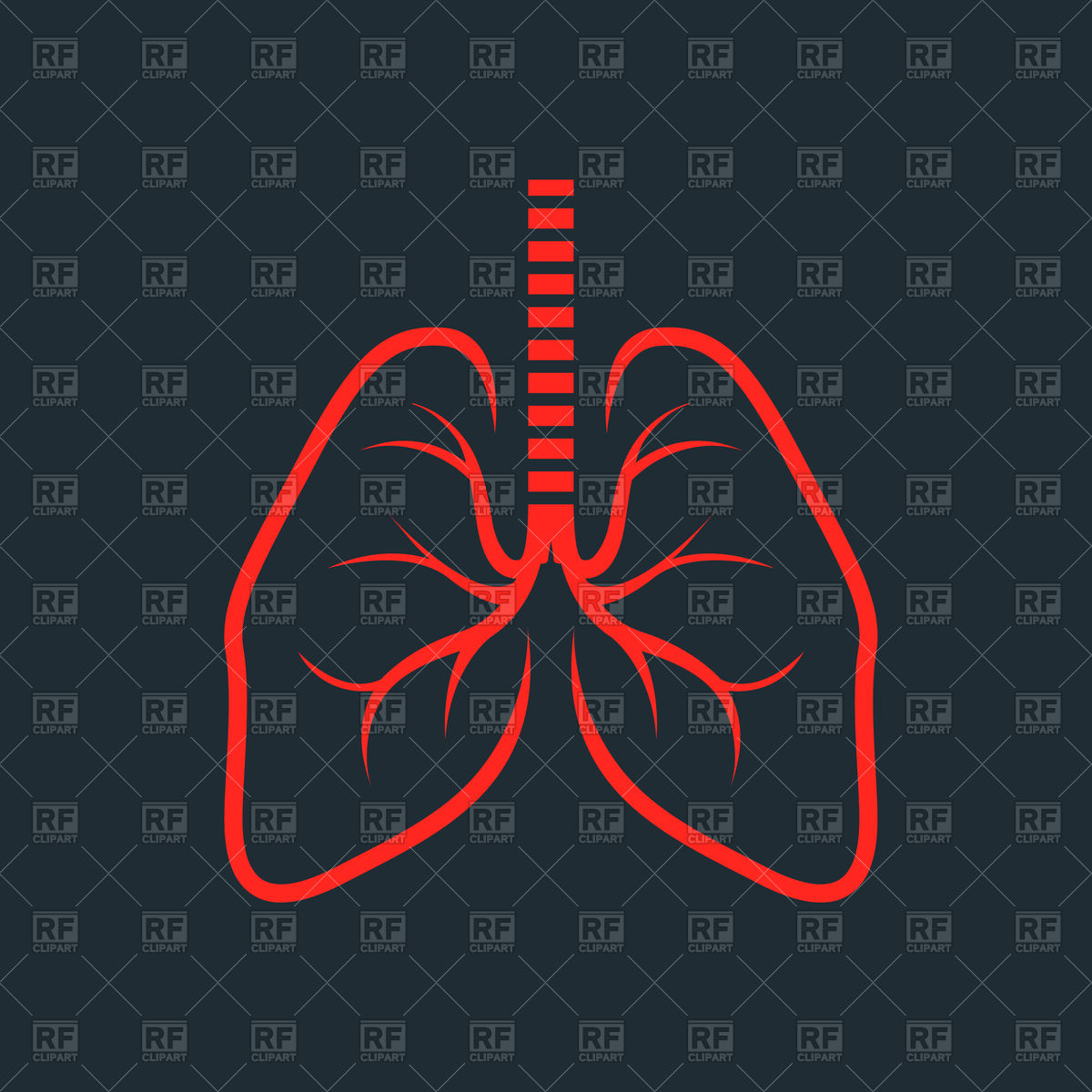 1200x1200 Symbolic Human Lungs Silhouette
