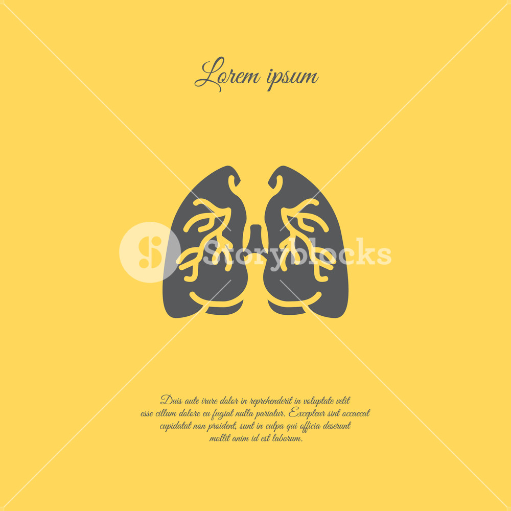 1000x1000 Web Icon Lungs Vector Illustration Royalty Free Stock Image