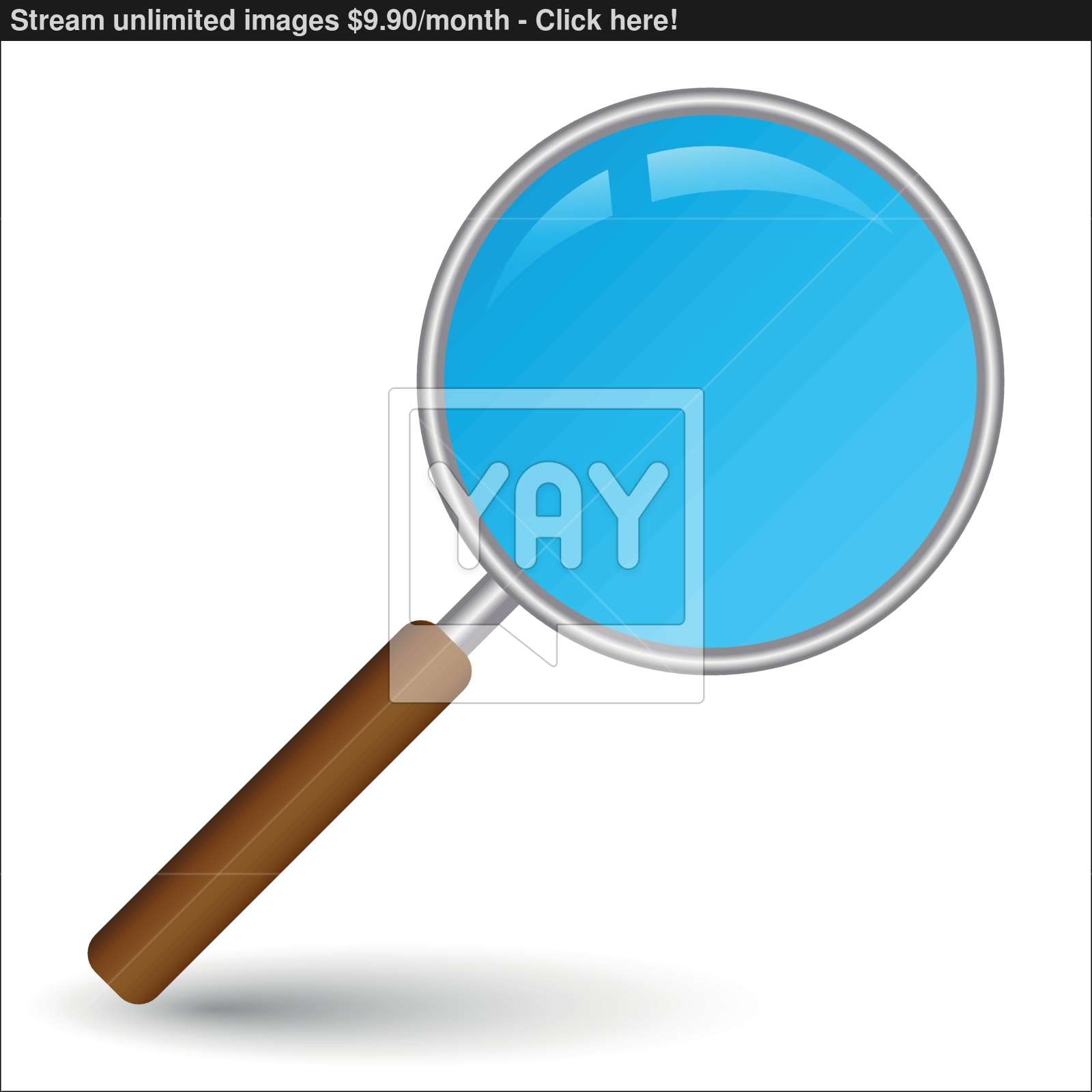 Vector Realistic Silver Magnifier 1600x1600 Vector Realistic Silver Magnifier
