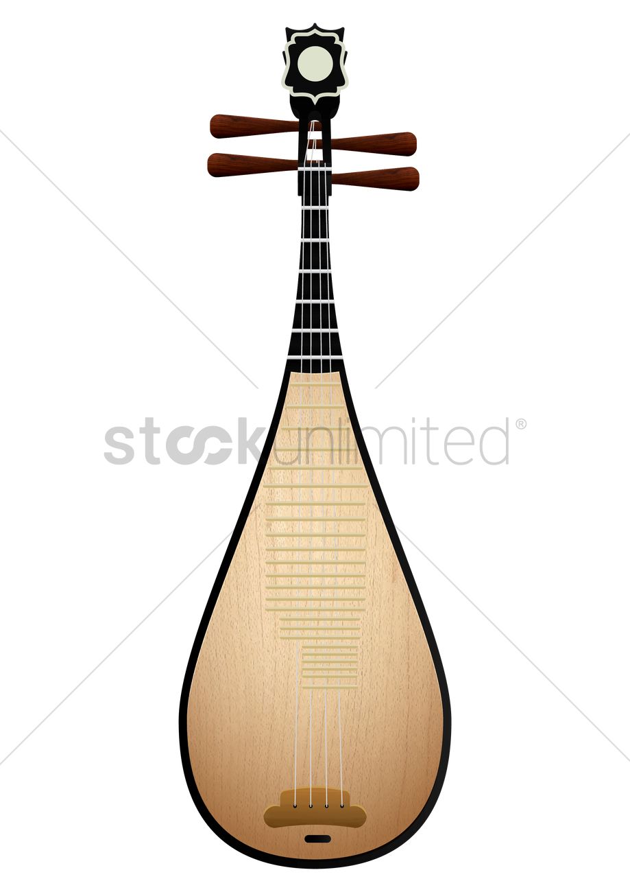 Lute Vector Image 919x1300 Lute Vector Image