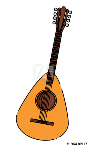 Lute Guitar Icon Over White Background, Colorful Design Vector 304x500 Lute Guitar Icon Over White Background, Colorful Design Vector