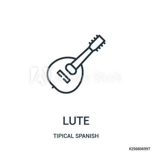 Lute Icon Vector From Tipical Spanish Collection Thin Line Lute 500x500 Lute Icon Vector From Tipical Spanish Collection Thin Line Lute