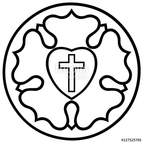 Vector Lutheran Rose Emblem 500x500 Vector Lutheran Rose Emblem