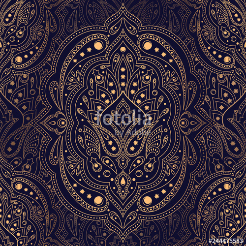 500x500 Luxury Background Vector Ethnic Royal Pattern Seamless Filigree