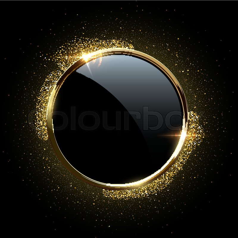 800x800 Golden Sparkling Ring With Glitter Stock Vector Colourbox