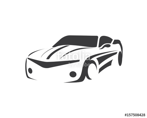 500x400 Modern Luxury Car Silhouette Logo Stock Image And Royalty Free