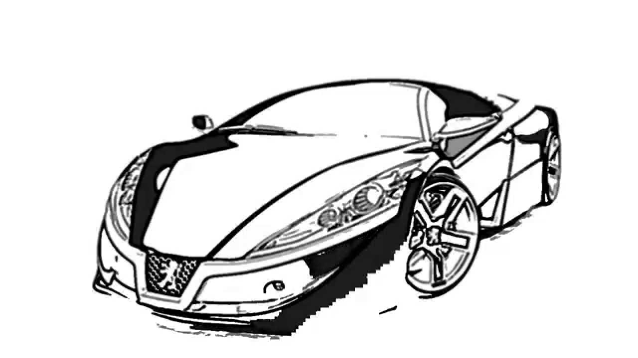 1280x720 Huge Collection Of 'luxury Car Drawing' Download More Than